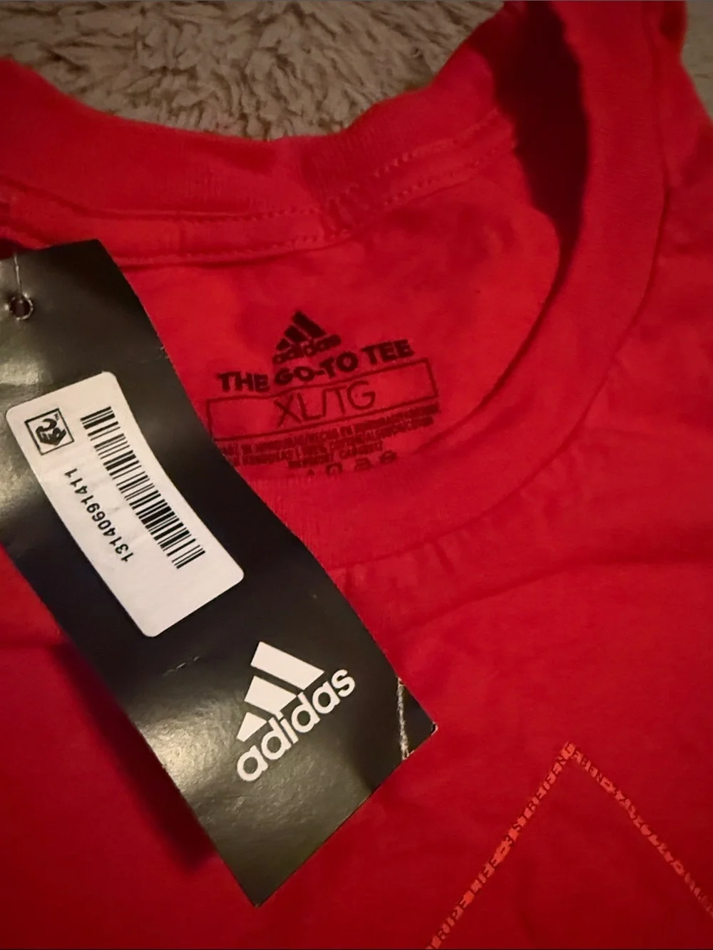 NEW MENS XL adidas Red Short Sleeve Tee
